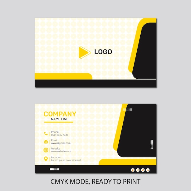 Modern business company business card design template