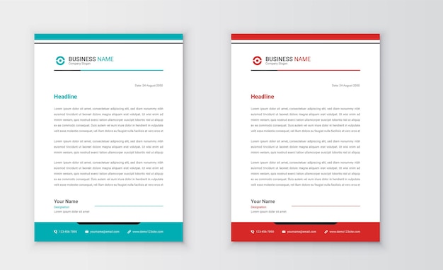 modern business company letterhead template design