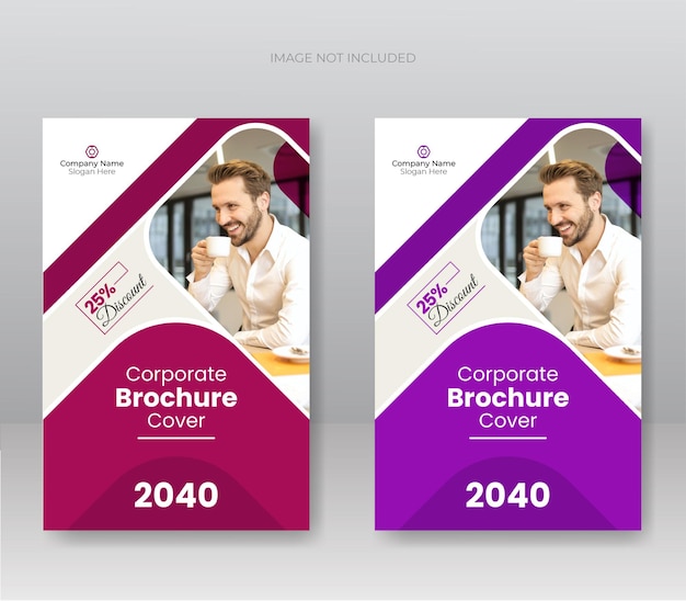 Modern business company profile brochure cover and book cover design template