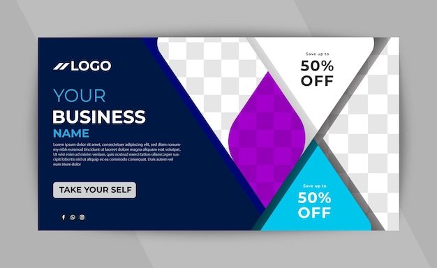 Modern business company promotion banner Template Vector