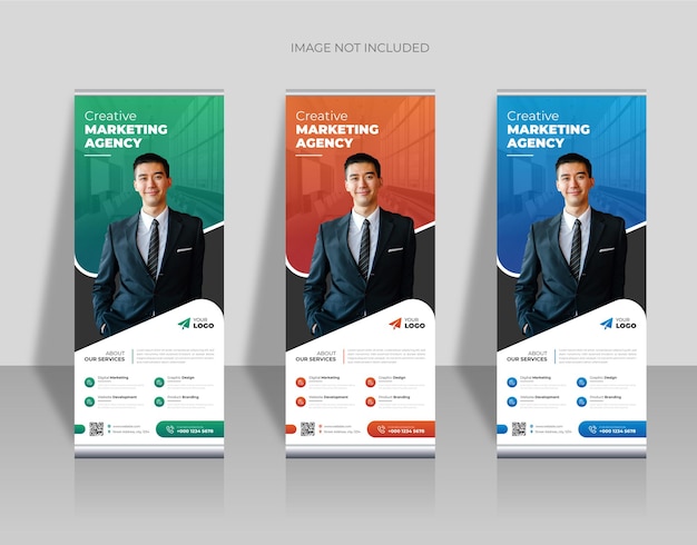 Modern business conference roll up template