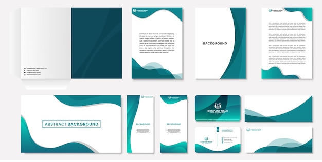 Modern business corporate identity stationery