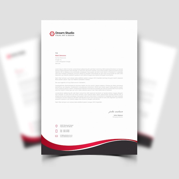 Modern business and corporate letterhead template