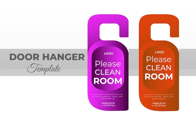 Modern business door hanger Design and template