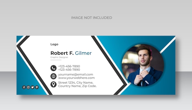 modern business email signature design template