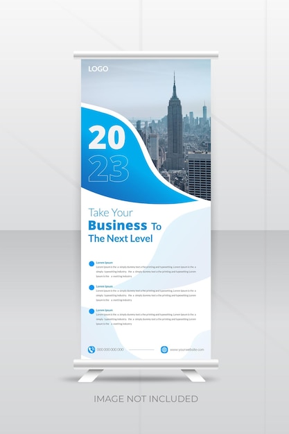 Modern Business exhibition roll up banner design or Corporate Standee presentation template