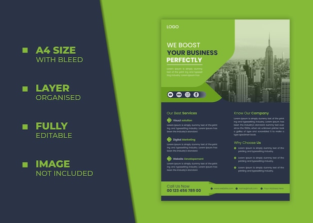 Modern business flyer design and brochure cover template