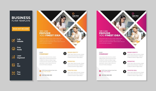 Modern business flyer design and business brochure cover design template.