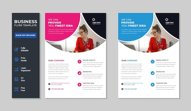 Modern business flyer design and business brochure cover design template.