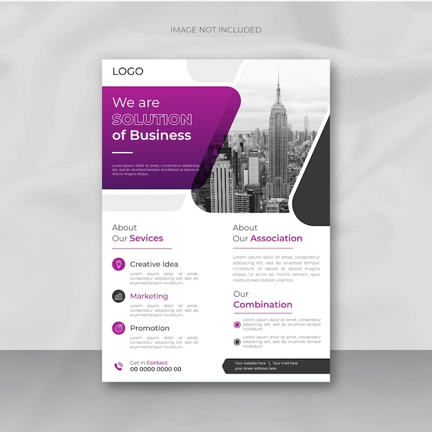 Modern business flyer design template or brochure cover