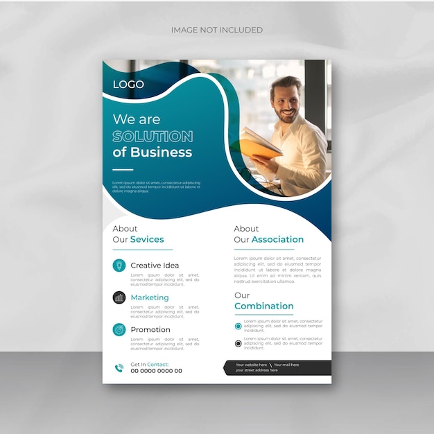 Modern business flyer design template or brochure cover