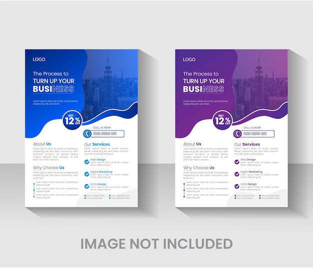 Modern business flyer design template