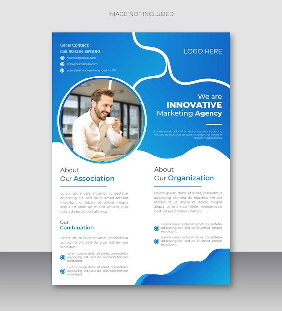 Modern business flyer design template