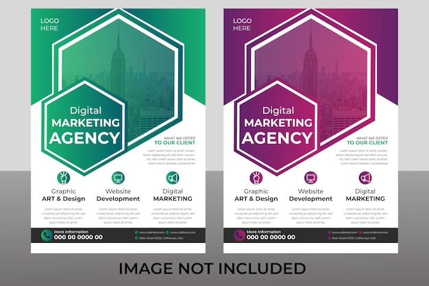 Modern business flyer design template