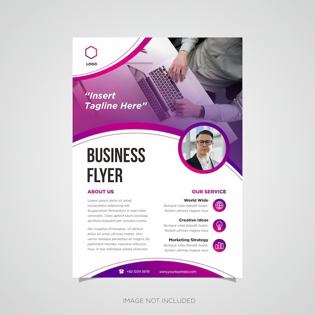 MODERN BUSINESS FLYER DESIGN VECTOR TEMPLATE