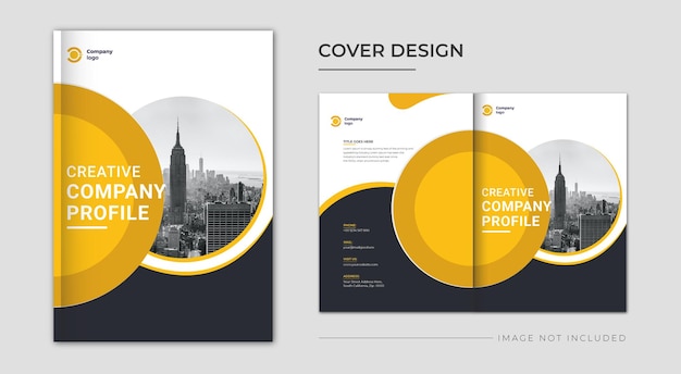 Modern business flyer template annual report book cover design