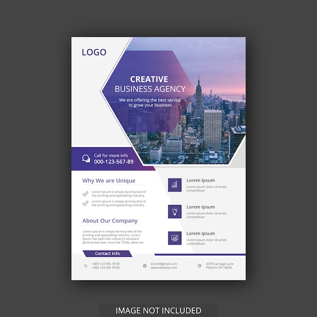 Modern business flyer template.Creative business flyer template