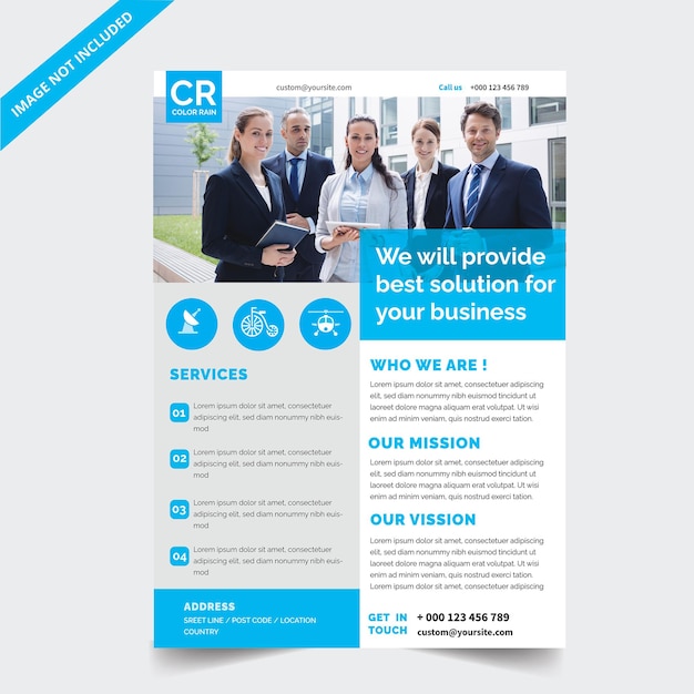 Modern business flyer template