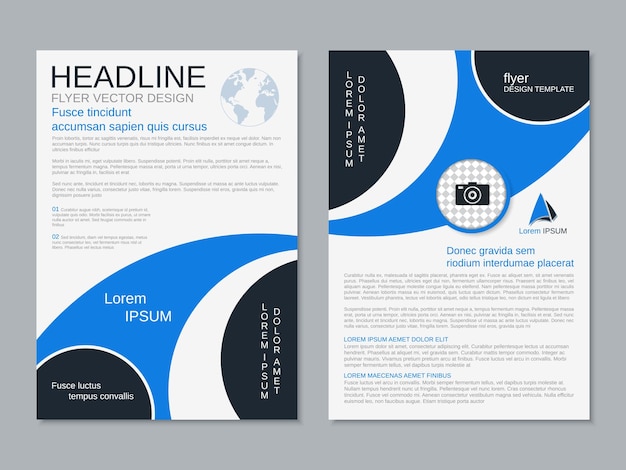 Modern business flyer vector design template