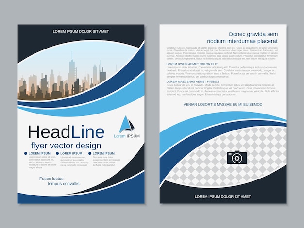 Modern business flyer vector design template