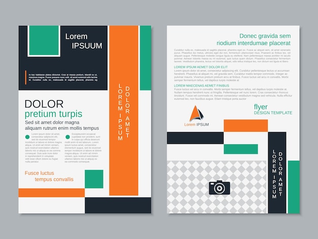 Modern business flyer vector design template