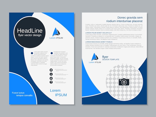 Modern business flyer vector design template