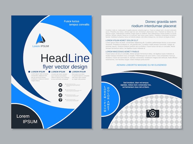 Modern business flyer vector design template