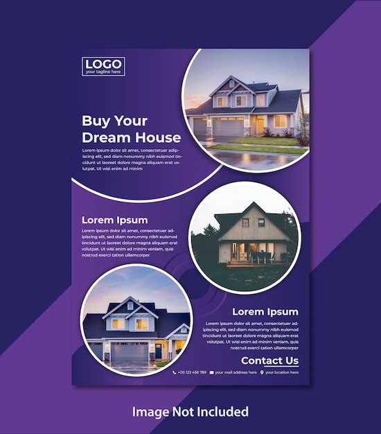 Modern business flyer with real estate theme