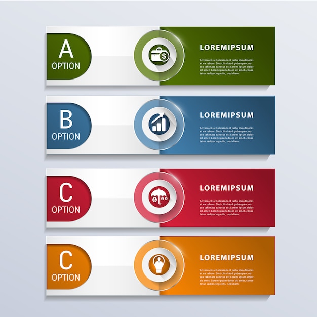 Modern Business infographic 3 options  