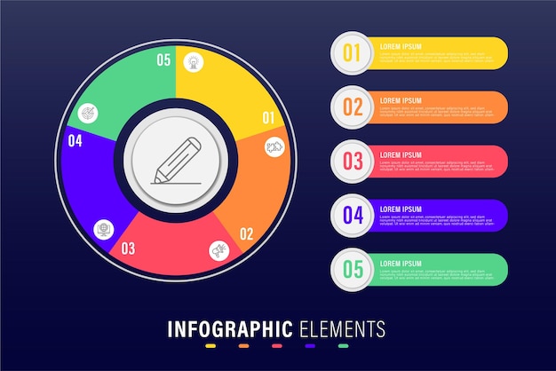 modern business infographic steps template background design