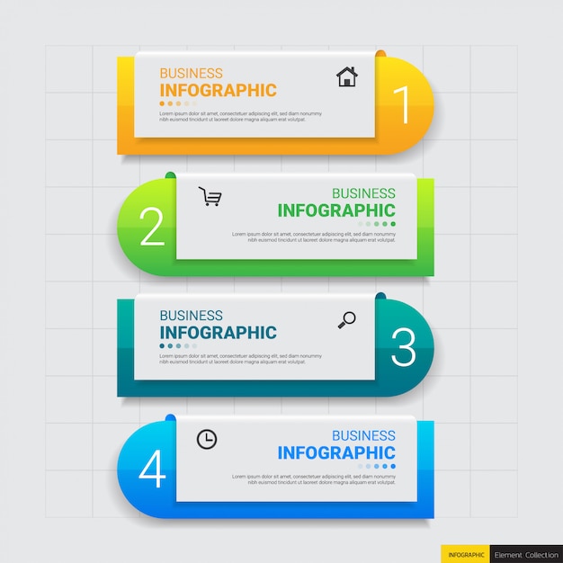 Modern Business Infographic steps