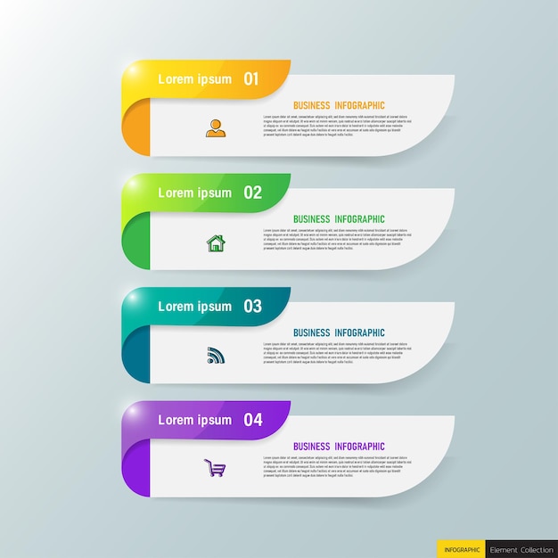 Modern business infographic template design