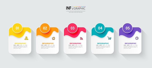 Modern business infographic template design