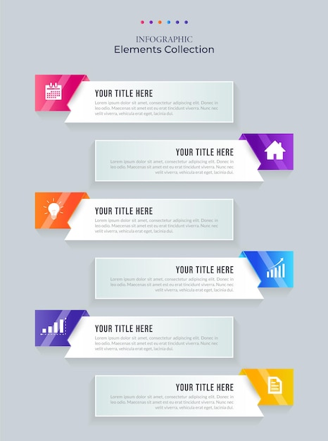 Modern business infographic template with 5 steps