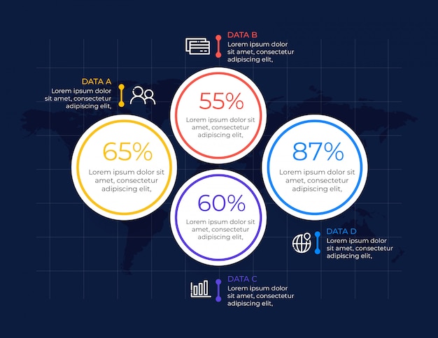 Modern business infographic template