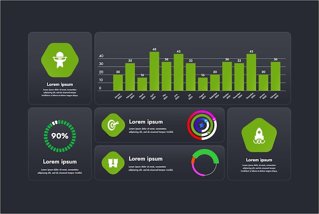 Modern business infographics visual presentation of data