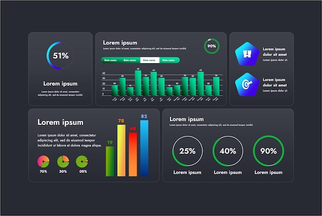 Modern business infographics visual presentation of data