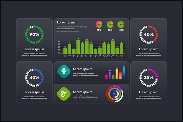 Modern business infographics visual presentation of data