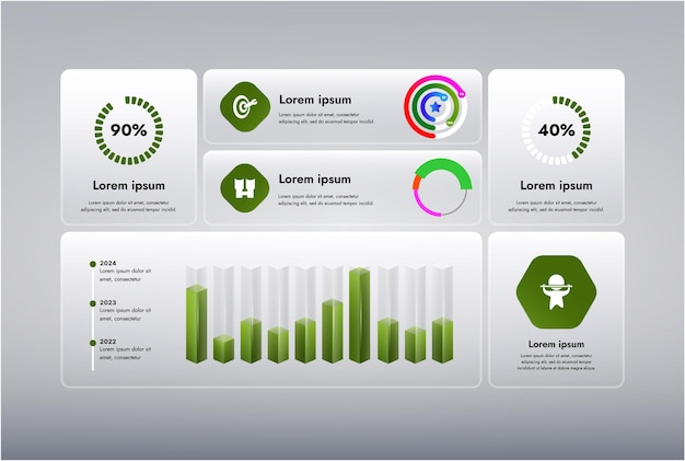 Modern business infographics visual presentation of data