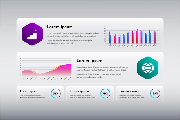 Modern business infographics visual presentation of data