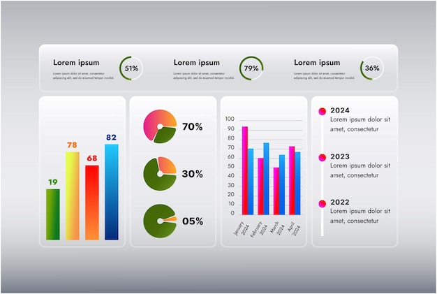 Modern business infographics visual presentation of data