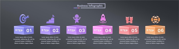 Modern business infographics visual presentation of data