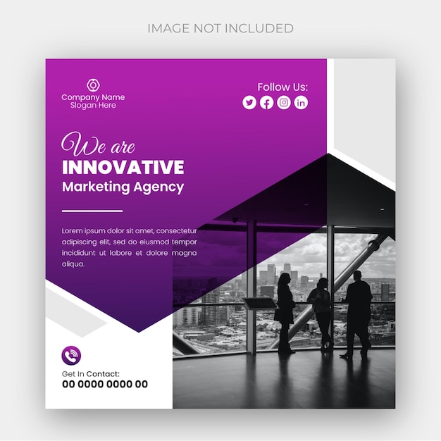 Modern business instagram post design template or web banner