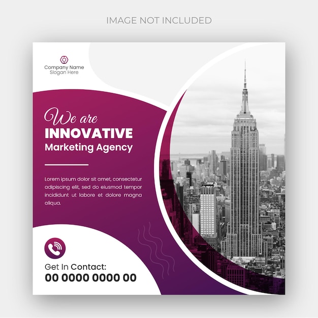 Modern business instagram post design template or web banner