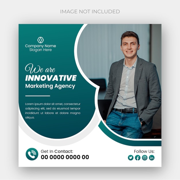 Modern business instagram post design template or web banner