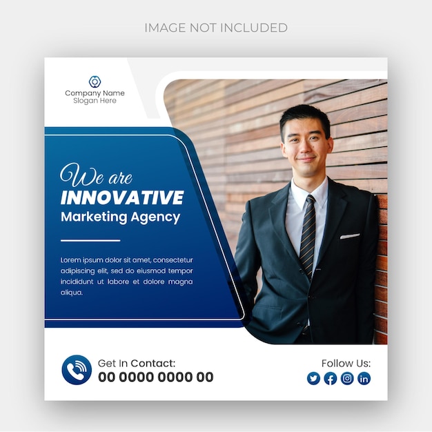 Modern business instagram post design template or web banner