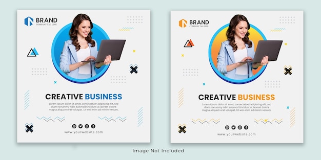 modern business instagram post premium vector