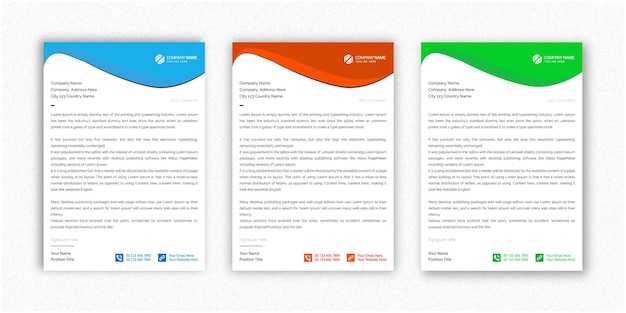 Modern Business Letterhead Design Template