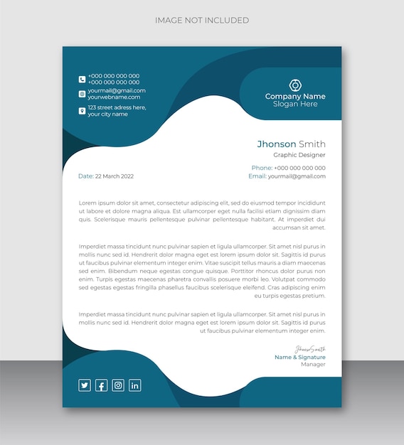 Modern business letterhead design template