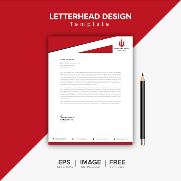 Modern business letterhead design template